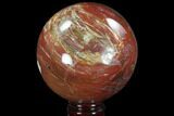 Colorful Petrified Wood Sphere - Madagascar #92990-1